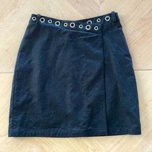 Maje Asymmetrical faux wrap pencil skirt 38 FR